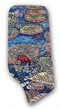A Day @ Phipps with the Family — full view, die-cut birch panel with lily pads, fish and red frog, 26 x 53 inches