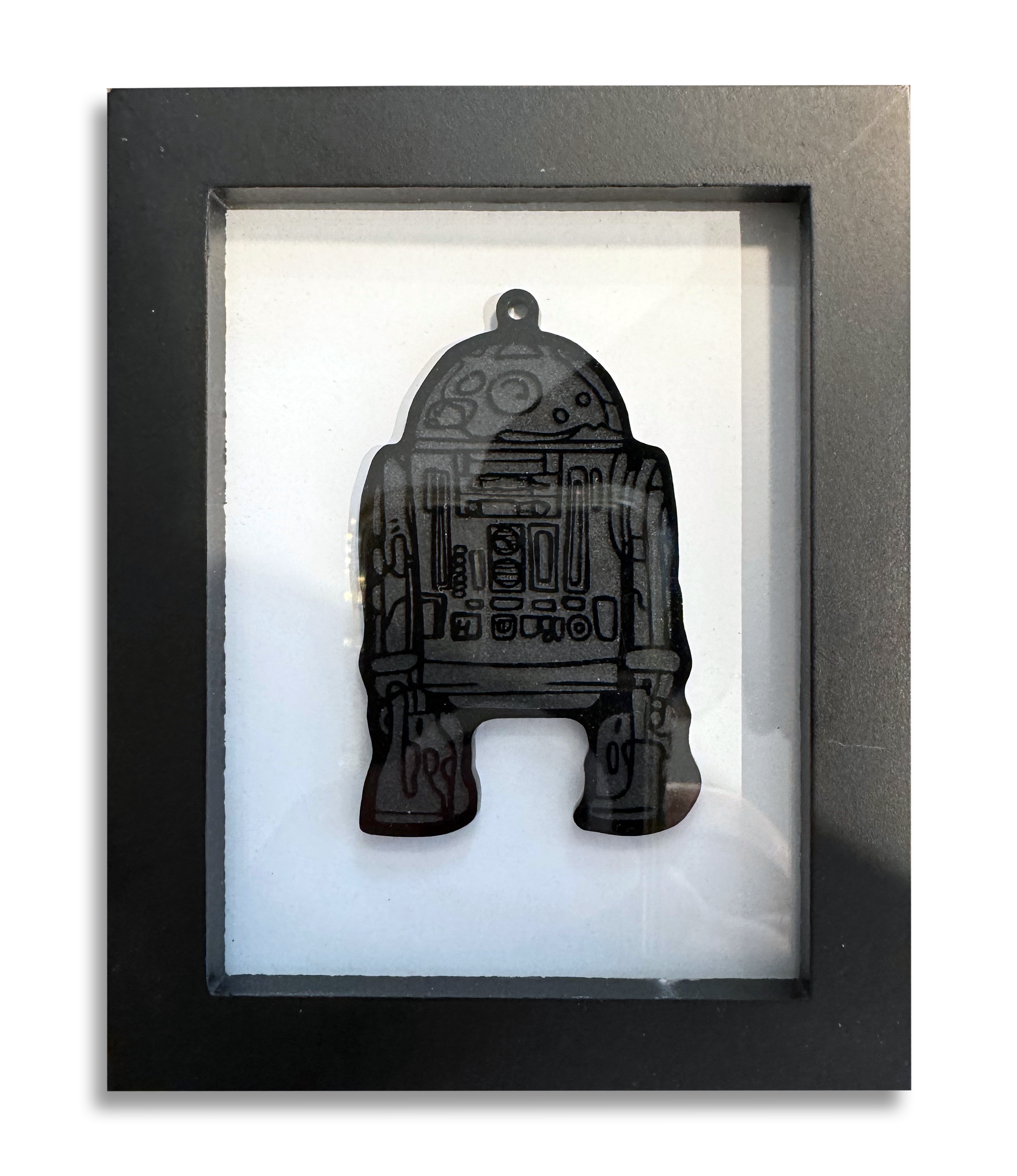 “R2-D2" ETCHED ACRYLIC ORNAMENT (Framed)