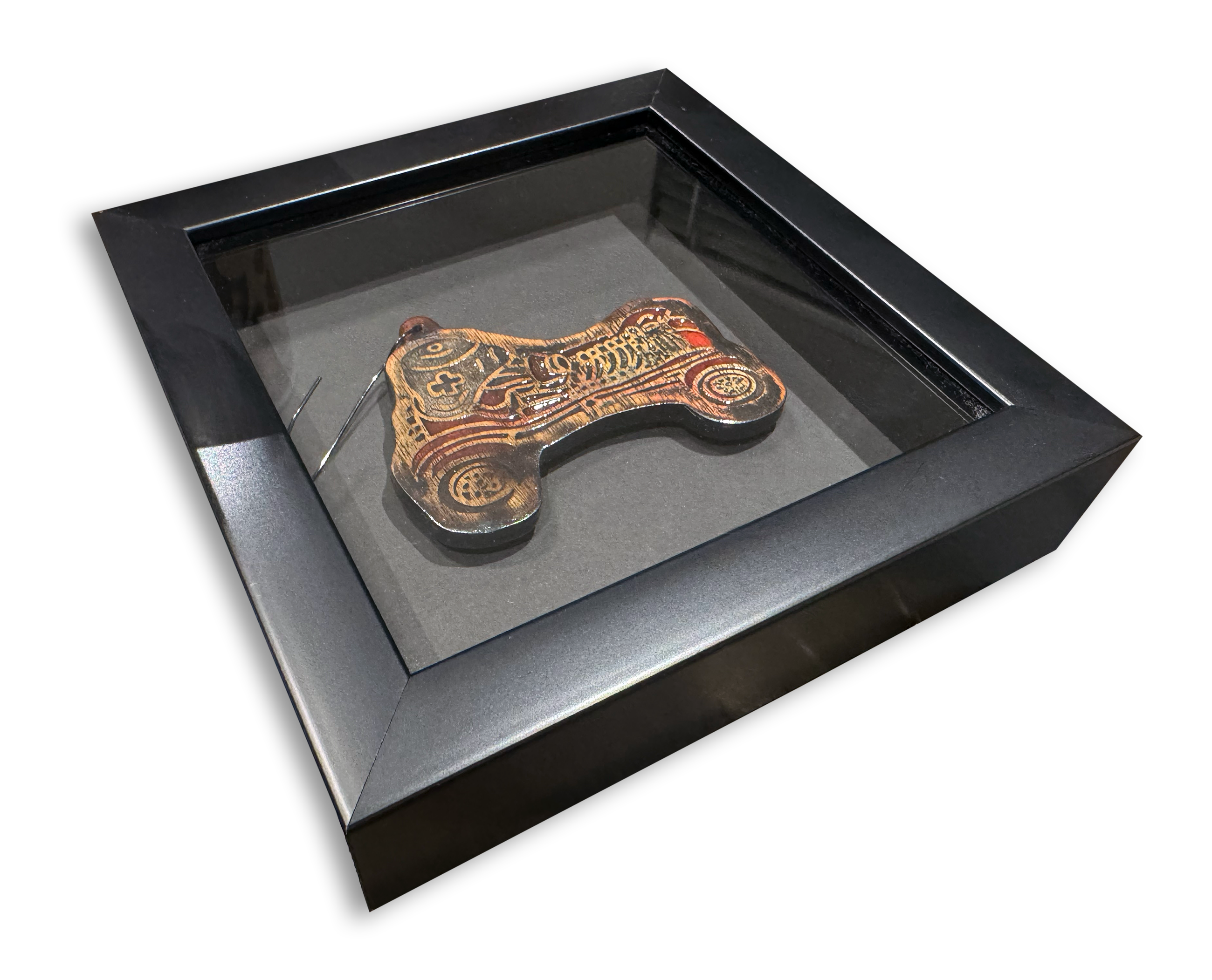 “RED BARON" COLOR ORNAMENT IN BLACK FRAME